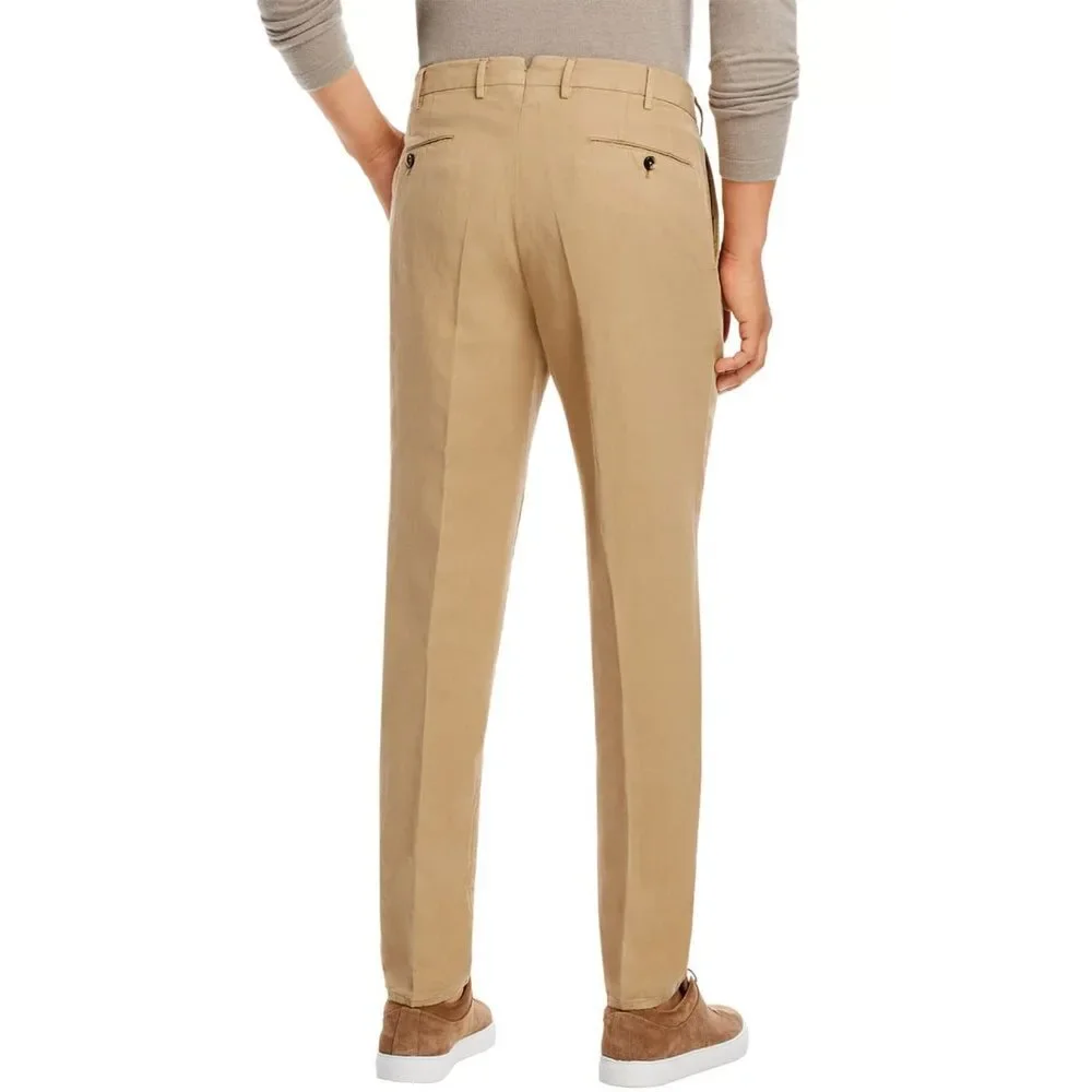 PT Torino Mens Regular Fit Straight Leg Chino Pants 36 Tan IT 52